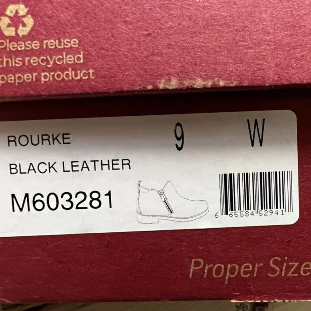 Munro Womens Rourke Bootie Black Size 9Wide